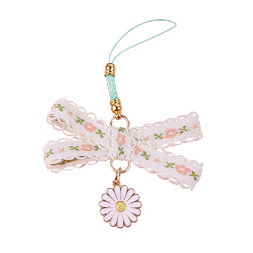 Zqxnt Flower Schlüsselkette Blumen Herz Charme Schlüsselbeutel Spitze Anhänger Keyring Für Autohänge Frauen Taschen Blumen Spitze Schlüsselbund Schlüsselhalter von Zqxnt