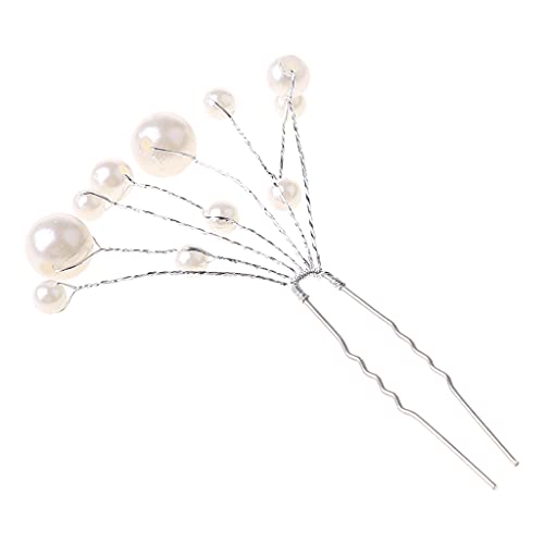 Zqxnt Frauen Braut Hochzeit Haarstange Imitation Perle Kirsch Perlen Blumen Haarnadel Kennen Hochzeitshaarstifte Silber von Zqxnt