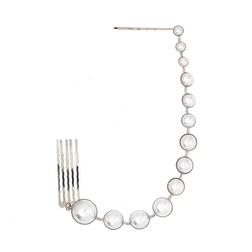 Zqxnt Frauen Perle Kette Haarklammern Party Haarnadeln Hochzeit Haar Schmuck Braut Haarkämme Kopfschmuck Dekoration Haarzubehör Hochzeit Haarschmuck Haar Zubehör Kopfbedeckung Hochzeit Stirnband von Zqxnt