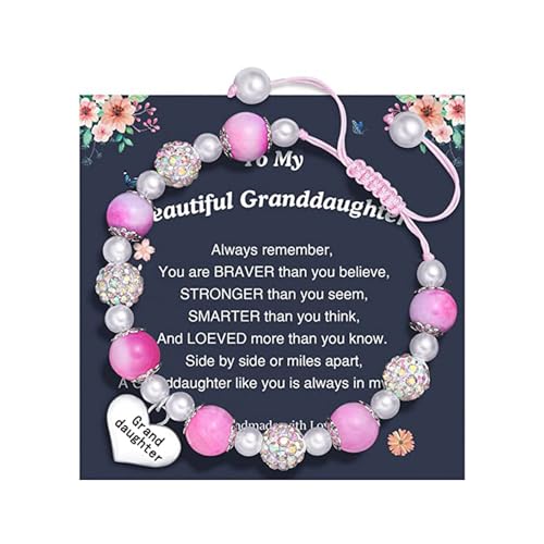 Zqxnt Gravures Armband Strasssteine ​​Perlenarmband Mit Herzheizen Verstellbar Länge Stylish Accessoire Für Mädchen Geburtstagsgeschenk Für Tochter von Zqxnt