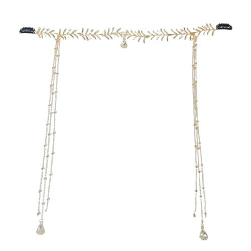 Zqxnt Handgefertigte Quasten Stirnband Schmuck Funkelnde Strasssteine ​​verschönerte Stirnbänder Für Hochzeiten Partys Und Tägliche Verschleiß Griechischer Haarstück Stil des Griechischen Stils von Zqxnt