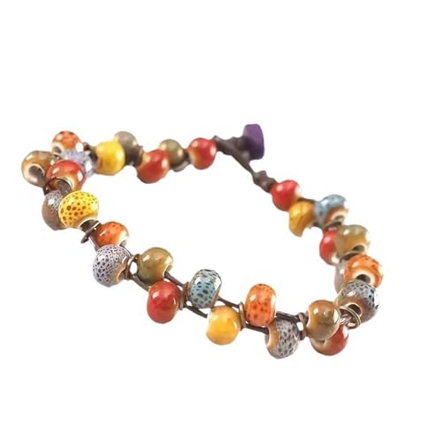 Zqxnt Handgefertigtes Mehrfarbiges Keramik Perlenarmband Einzigartige Keramikperlenarmband Armband Kette Für Mode Enthusiasten Mehrfarbiger Perlenarmband von Zqxnt