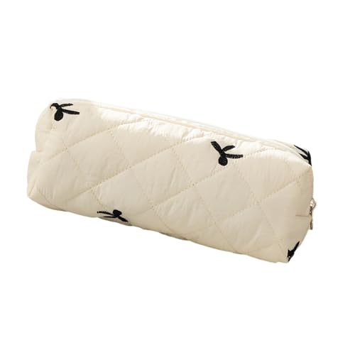 Zqxnt Hochkapazität Bleistiftkoffer Bowknot Print Stiftbeutel Bleistift Organisatoren Aufbewahrungstasche Kosmetikbeutel Für Student Multifunktionale Make Up Pinselbeutel von Zqxnt