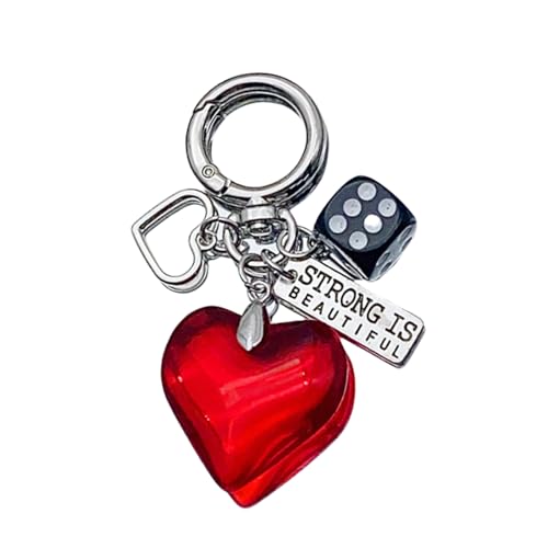 Zqxnt Keychain Heart Key Herzschlüsselanhänger Schlüsseldodier Stylish Key Schmuck Metall Texturte Für Fashion Lover Tasche Keychain Vorhanden von Zqxnt