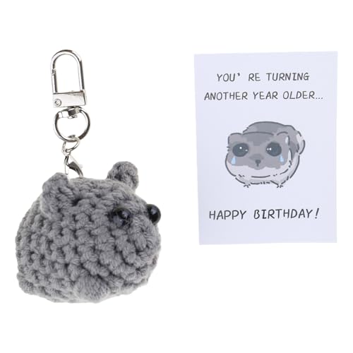 Zqxnt Mehrzweck Hamster Stofftiere Keyring Stylische Interaktive Designs Für Stressabbau Geschenke Trendy Women Handknite Wollspielzeug Handzeug von Zqxnt