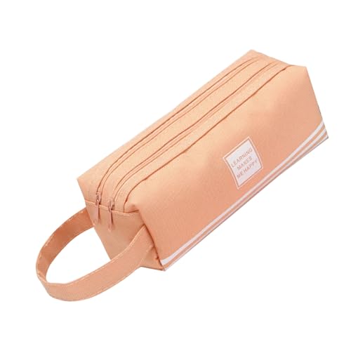 Zqxnt Mehrzweckstiftkoffer Großer Kapazität Stifthülle Doppelschichtbilder Beutel Leinwand Bleistiftbeutel Make Up Aufbewahrungstasche Buntstifte Bleistiftbehälter von Zqxnt