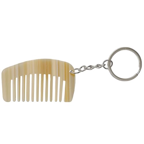 Zqxnt Miniaturkamm Anhänger Schlüsselbund Acetat Gold/Silber Schlüsselringe Alltagshaarerhaltung Für Frauen Und Mädchen Trendy Keychain von Zqxnt