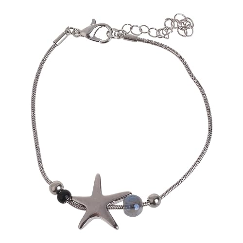 Zqxnt Mode Einzigartige Süße Armbänder Metal Star Charme Handchain Beach Schmuckstar Perlen Armband Für Frauen Mädchen Geburtstag Blaues Star Armbänder von Zqxnt