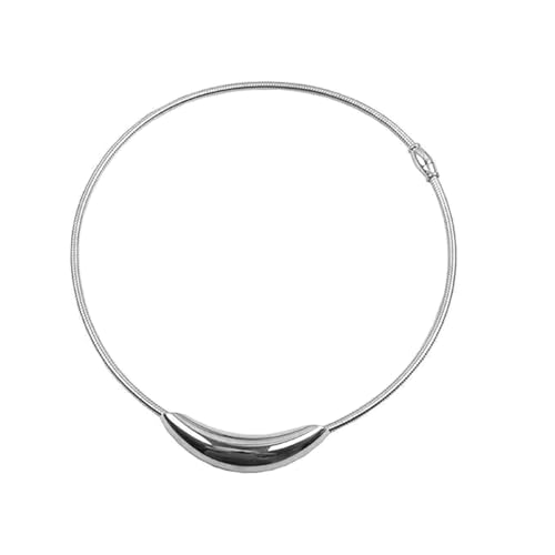 Zqxnt Mode Goldene Gebogene Röhrchen Halskette Für Frauen Und Mädchen Ergonomische Halskette Halskette Bequem Zu Tragen Partygeschenk Stilvolle Personalisierte Halskette von Zqxnt