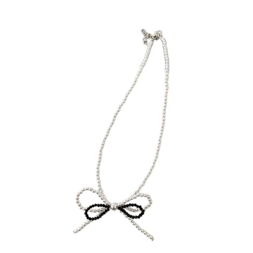 Zqxnt Mode Halskette Perlen Halskette Stylish Bowknot Halskette Party Neckschmuck Geeignet Für Alltag Und Partys Populärer Modeaccessoire von Zqxnt