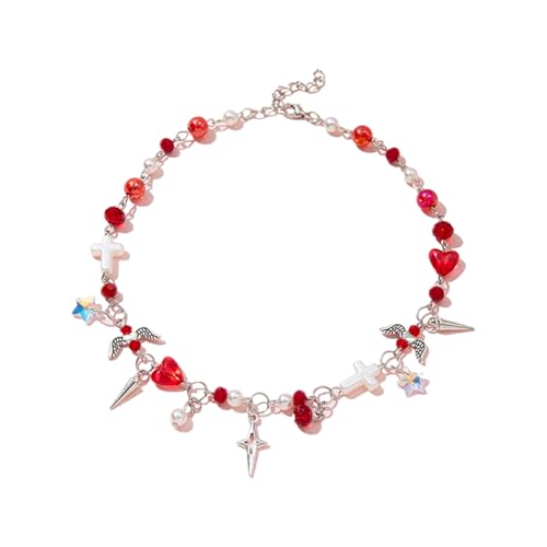 Zqxnt Mode Handgefertigte Kristallperlen Frauen Schmuck Verstellbare Länge Halskette/Armband Stylish Ornament Für Daily Wear Girls Elegantes Accessoire von Zqxnt