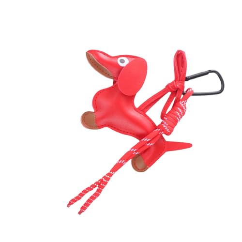 Zqxnt Mode Retro Wursthund Keyring Modische Robuste PU Schmuckzubehör Für Sammler Und Trendsetter Verwenden Lederhundschlüsselring von Zqxnt