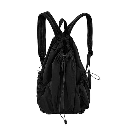 Zqxnt Multifunktionaler Rucksack Für Frauen Ruched Draw String Rucksack Schule Großkapazität Reisen Frauen Draw String School Girl Travel von Zqxnt