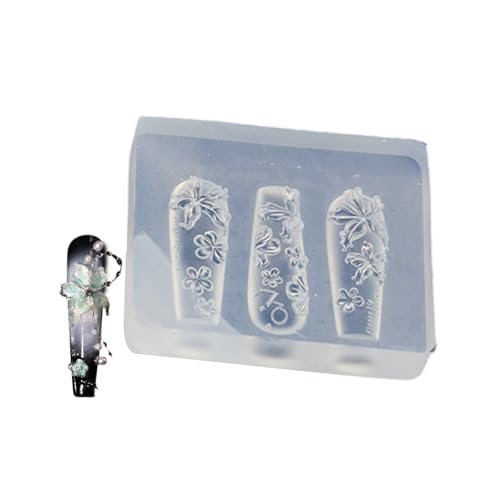 Zqxnt Nägel Kunst Silikonstempelformen Für Party Und Salon Maniküre Schmuck Die Schimmelpilz Geprägte Nägel Schablonen Für Frauen Machen von Zqxnt