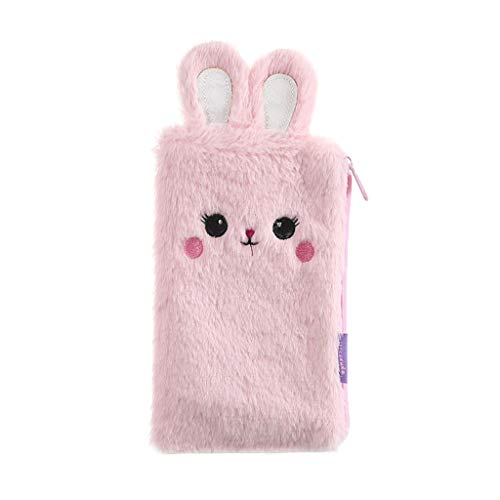 Zqxnt Netter Plüsch Kaninchen Hasen Bleistiftbeutel Stift Für Case Make Up Beutel Münzgrundrinke Aufbewahrungsschule Schreibwarenhälfte Süßes Bleistiftkoffer von Zqxnt