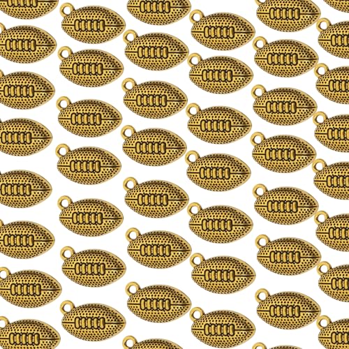 Zqxnt Pack Von 100 Legierungen Sport Themenärzte Charm Football Form Schmuckversorgungen Schmuckbefund Für Schmuck Und Bastelbedarf Vintage Zinklegierung Charme von Zqxnt