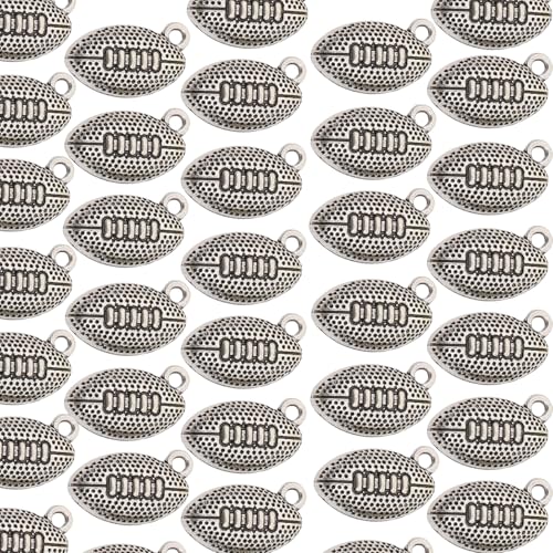 Zqxnt Pack Von 100 Legierungen Sport Themenärzte Charm Football Form Schmuckversorgungen Schmuckbefund Für Schmuck Und Bastelbedarf Vintage Zinklegierung Charme von Zqxnt