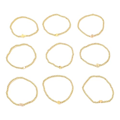 Zqxnt Packung Von 9 Goldenen Stern Und Mondarmbändern Für Frauen Trendige Armbandzubehör Zur Verbesserung Der Täglichen Outfits Trendy Women Accessoires von Zqxnt
