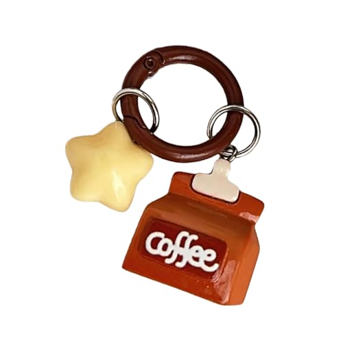 Zqxnt Schöner Kaffeestern Schlüsselring Einzigartige Anhänger Schlüsselkette Dekore Mit Leichtem Design Für Einfache Tragen Und Tägliche Verwendung Leichtes Schlüsselzubehör Verwenden von Zqxnt