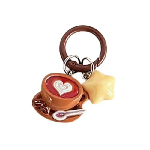 Zqxnt Schöner Kaffeestern Schlüsselring Einzigartige Anhänger Schlüsselkette Dekore Mit Leichtem Design Für Einfache Tragen Und Tägliche Verwendung Leichtes Schlüsselzubehör Verwenden von Zqxnt