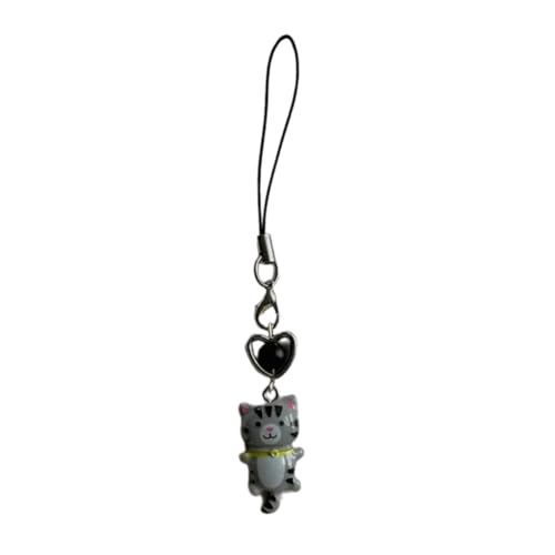 Zqxnt Schöner Katzenanhänger Keychain Telefon Lanyard Gurt Rucksack Tasche Charme Accessoire Auto Schlüssel Dekoration Handgefertigtes Schmuckgeschenk Stylish Lanyard von Zqxnt