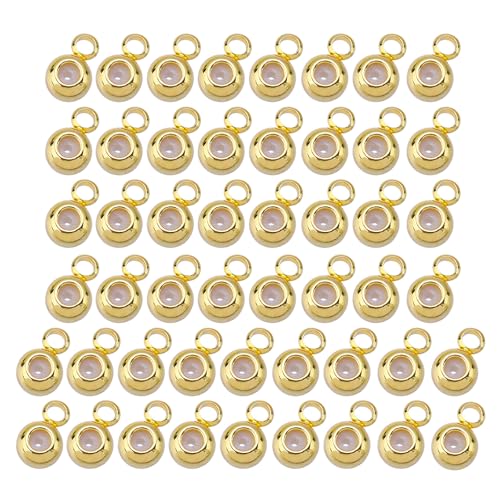 Zqxnt Set Von 50 Multifauntal Schmuckperlen Schmuck Perlen Set Schmuckverarbeitung Perlen Spacer Perlen Messing Textur Für Tägliche Schmuckzubehör von Zqxnt