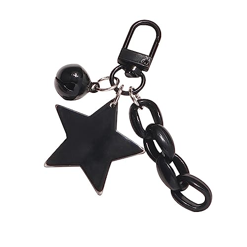 Zqxnt Shimmering Star Keychain Mit Bells Anhänger Tasche Zauberkeyring Anhänger Freundschaft Handag Rucksack Telefon Funny Geschenke Fünf Punkte Star Keychain Rucksack Accessoire von Zqxnt