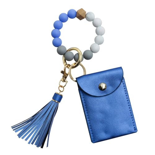 Zqxnt Silikon Perlen Tassels Key Rings Brieftasche Anhänger Keyring Stylischer Münzhalter Charme Schlüsselbund Zubehör Für Den Täglichen Gebrauch Münze Geldbeutel Charme von Zqxnt