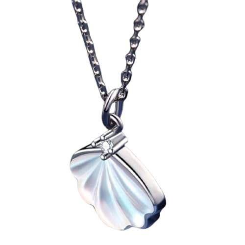 Zqxnt Sterlings Silber Projektive Meeresschalen Halskette Einstellbare Länge Neckketten Stylish Ornament Für Tägliche Und Party Verschleißkettenschmuck von Zqxnt