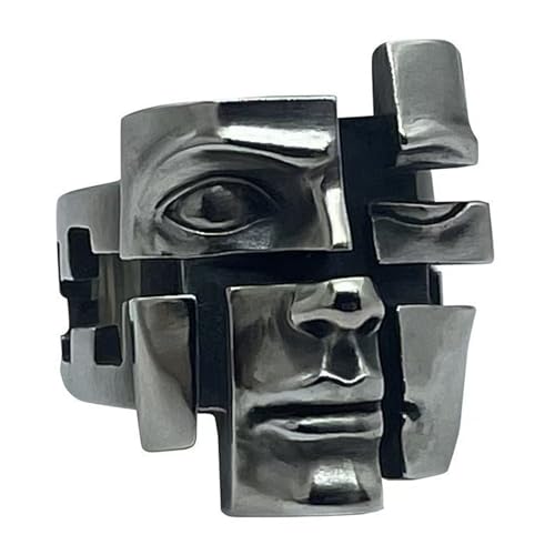 Zqxnt Stylische Multi Persönlichkeitsringe Multi Facetten Maskenringe Accessoire Aus Der Qualitätslegierung Für Dauerhafte Attraktivität Multi Facetten Designs von Zqxnt