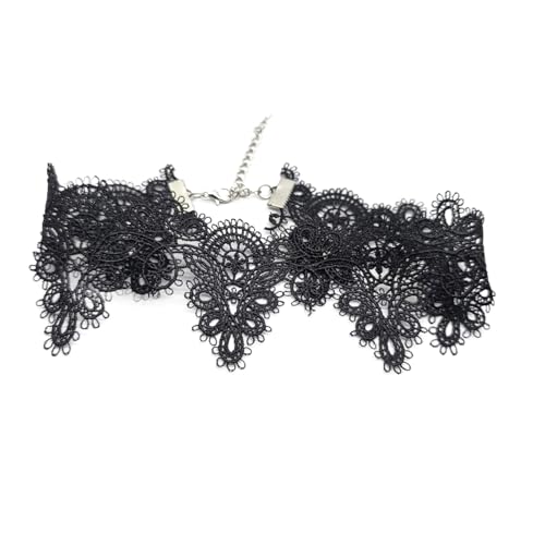 Zqxnt Trendige Spitzen Halshalskette Für Partys Und Abendessen Mit Verstellbarer Länge Vielseitig Viel Verfasserhals Accessoire Bequeme Spitzen Halskette von Zqxnt