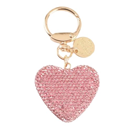 Zqxnt Trendy Love Heart Keychain Crystals Bag Ornament Auto Modisch Für Frauen Und Mädchen Täglich Gebrauch Casual Wear Mode Key von Zqxnt