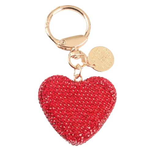 Zqxnt Trendy Love Heart Keychain Crystals Bag Ornament Auto Modisch Für Frauen Und Mädchen Täglich Gebrauch Casual Wear Mode Key von Zqxnt