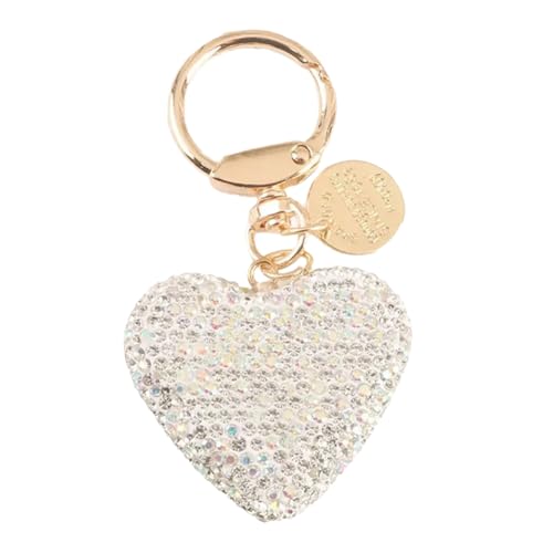 Zqxnt Trendy Love Heart Keychain Crystals Bag Ornament Auto Modisch Für Frauen Und Mädchen Täglich Gebrauch Casual Wear Mode Key von Zqxnt