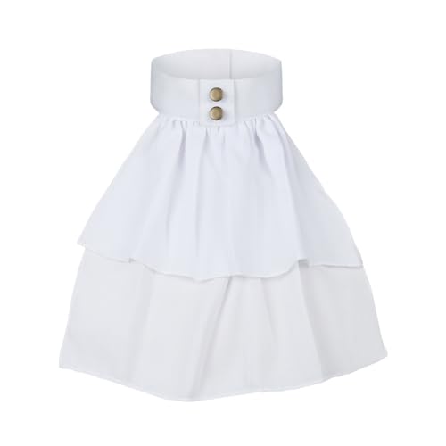 Zqxnt Unisex Steampunk Colonial Jabot Krawatte Victorian Ruffled Neck Kragen Abnehmbarer Gefälschter Kragen Cosplay Kostümzubehör von Zqxnt