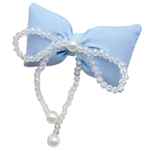 Zqxnt Weiche Und Stilvolle Stoff Bowknot Haarclip Mit Kristallen Dekoration Sparklinie Kristalle Perlen Haarclip Accessoire Robuste Und Stabile Feder Clip Haarzubehör von Zqxnt