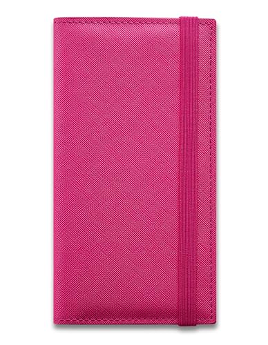 Zreal Scheckbuchhülle für Damen und Herren, hochwertiges veganes Leder, Scheckbuchhalter, schmale Brieftaschen für obere und seitliche Abreiß-Duplikate Schecks mit RFID-Blockierung, hot pink Zreal Scheckbuchhülle für Damen und Herren, hochwertiges veganes Leder, Scheckbuchhalter, schmale Brieftaschen für obere und seitliche Abreiß-Duplikate Schecks mit RFID-Blockierung, hot pink von Zreal