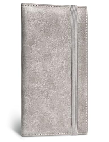 Zreal Scheckhefthülle mit RFID-Blockierfunktion für Damen und Herren, Distressed Grey, Stilvoll Zreal Scheckhefthülle mit RFID-Blockierfunktion für Damen und Herren, Distressed Grey, Stilvoll von Zreal