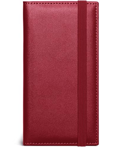 Zreal Scheckhefthülle mit RFID-Blockierfunktion für Damen und Herren, Dunkelrot, Stilvoll Zreal Scheckhefthülle mit RFID-Blockierfunktion für Damen und Herren, Dunkelrot, Stilvoll von Zreal