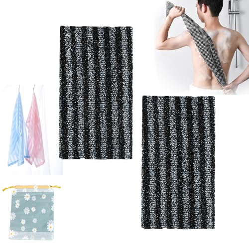 Blissal - Blissal Exfoliating Shower Towel, Blissal Exfoliating Towel, Blissal Shower Scrubber, Back Exfoliator Towel, for Women and Men (2pcs-4) von Zrfjfgksw