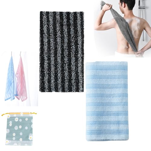 Blissal - Blissal Exfoliating Shower Towel, Blissal Exfoliating Towel, Blissal Shower Scrubber, Back Exfoliator Towel, for Women and Men (2pcs-9) von Zrfjfgksw