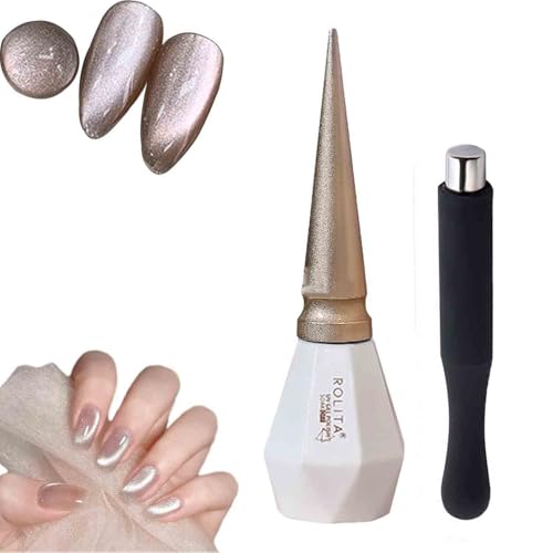 Rolita Gel Polish, Rolita Nail Polish, Rolita Nail Polish 15ml With Magnet, Cat Eye Gel Nail Polish, Glitter Crystal Gel Nail Polish, Glitter Crystal Gel Nail Polish With Magnet (Y24) von Zrfjfgksw
