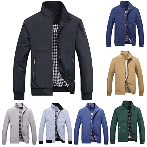 Jacke Herren Winterjacke Herren Bomberjacke Trenchcoat Übergangsjacke Herren Wintermantel Fliegerjacken mit Taschen Herrenmantel Mantel Herren Coat Winter College Jacke Herren Basic Freizeitjacke von Zshosam