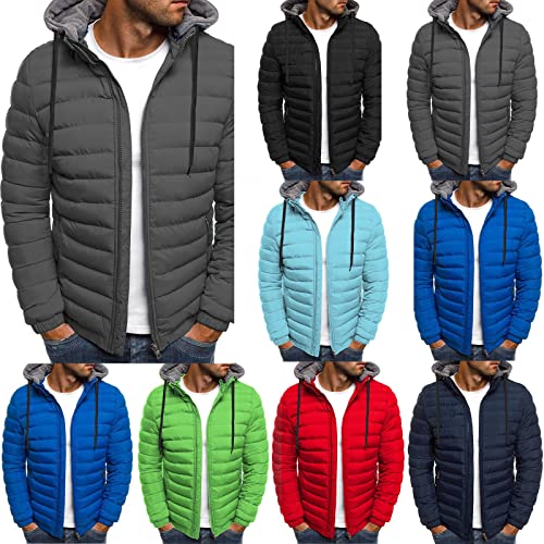 Mens Jacket Puffer Jacket Herren Winterjacke Herren Daunenjacke mit Kapuze Warm Jacke Daunenjacken Steppjacke Winter Herren-Jacken Bequeme Casual Übergangsjacke Sportjacke Softshelljacke Elegant Basic von Zshosam