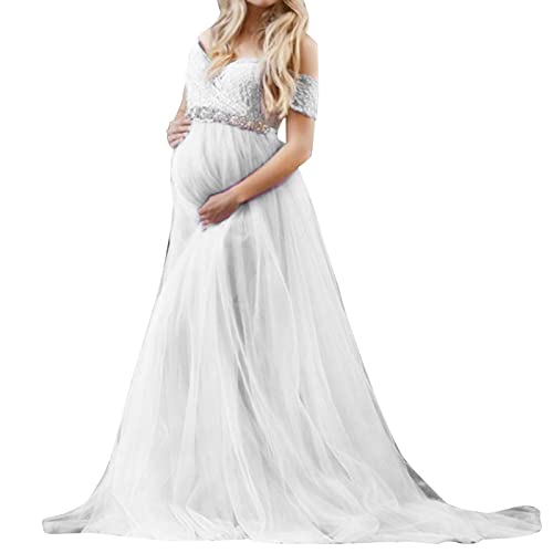 Schwangerschaftshose Umstandsmode Kleid Festlich Stillshirt Umstandstop T-Shirt Überlagertes Design Umstandsshirt Schwangerschaft Kleidung Mutterschafts Kurzarm Shi Umstandskleid Sommer ps834 von Zshosam