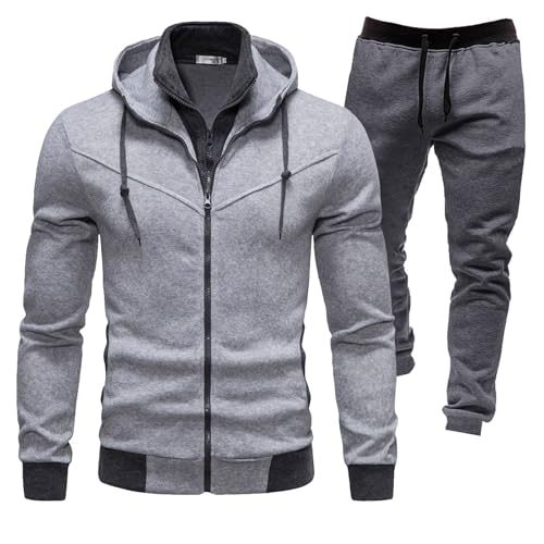 Trainingsanzug Herren Baumwolle Jogginganzug Herren Set Jogginganzug Herren Baumwolle Einfarbig Tracksuit Herren Kapuze Pullover Mit ReißVerschluss Lang Activewear Baggy Casual Herren Sportanzug Trainingsanzug Herren Baumwolle Jogginganzug Herren Set Jogginganzug Herren Baumwolle Einfarbig Tracksuit Herren Kapuze Pullover Mit ReißVerschluss Lang Activewear Baggy Casual Herren Sportanzug von Zshosam
