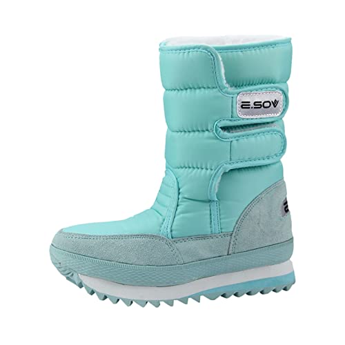 Winterstiefel Damen Gefüttert, Stiefel für Damen Schneestiefel Warme Boots Winter Stiefeletten Schuhe mit Zipper Damenschuhe Arbeitsschuhe Winterboots Damen Stiefel Outdoor rutschfeste Wanderschuhe von Zshosam