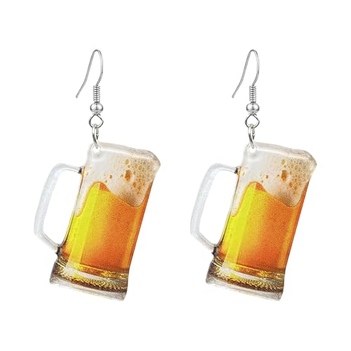 Zszkoz Bierkrug-Ohrringe für Frauen, Miniatur-Weinglas-baumeln, Acryl, gelbe Whisky-Ohrringe, lustige Essen-Ohrringe, Small, Acryl, Kein Edelstein Zszkoz Bierkrug-Ohrringe für Frauen, Miniatur-Weinglas-baumeln, Acryl, gelbe Whisky-Ohrringe, lustige Essen-Ohrringe, Small, Acryl, Kein Edelstein von Zszkoz
