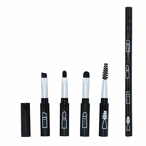 Make-up-Pinsel-Set für Frauen Reisen, 4-in-1 tragbares Make-up-Pinsel-Set, abnehmbare Make-up-Pinsel, inklusive Augenbrauenpinsel, Lidschattenpinsel, Wimpernpinsel, Eyeliner-Pinsel von Ztexkee