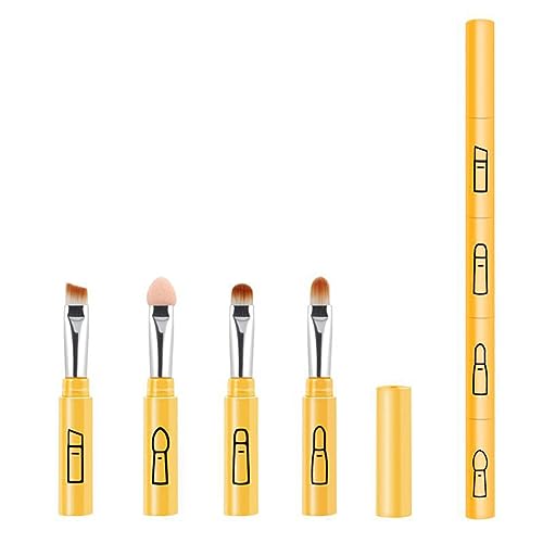 Make-up-Pinsel-Set für Frauen Reisen, 4-in-1 tragbares Make-up-Pinsel-Set, abnehmbare Make-up-Pinsel, inklusive Augenbrauenpinsel, Lidschattenpinsel, Wimpernpinsel, Eyeliner-Pinsel von Ztexkee